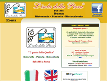 Tablet Screenshot of isoladellapizza.com